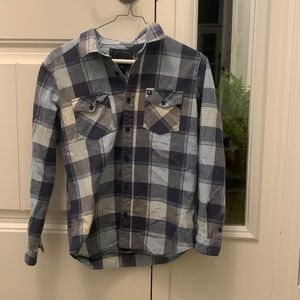 boys rip curl button up collard shirt
